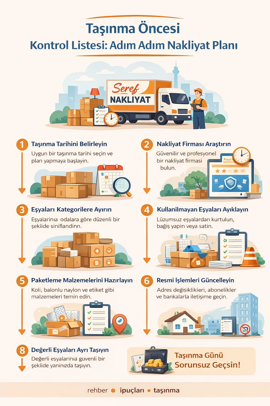 Taşınma Öncesi Kontrol Listesi: Adım Adım Nakliyat Planı